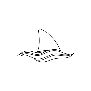 Shark icon vector. sea ​​life illustration sign. fish symbol or logo.
