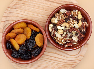 dried apricots, prunes and nuts, highly nutritious foods