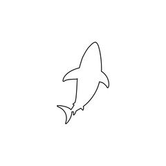 Shark icon vector. sea ​​life illustration sign. fish symbol or logo.