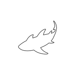Shark icon vector. sea ​​life illustration sign. fish symbol or logo.