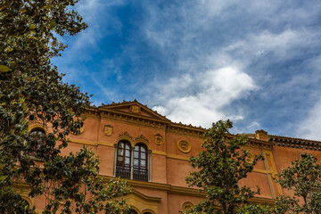 Fototapeta premium Scenery travel spring view from Alhambra, Granada, Andalusia, Spain