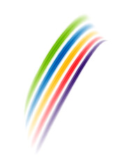 A vibrant and playful design featuring rainbow-color lines arranged in a dynamic composition, perfect for adding a pop of color to any project