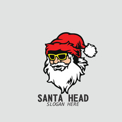 Design logo icon character mascot santa head