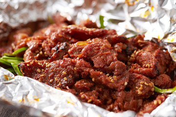 stir-fried meat and vegetables 