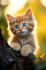 Obraz premium kitten in the garden