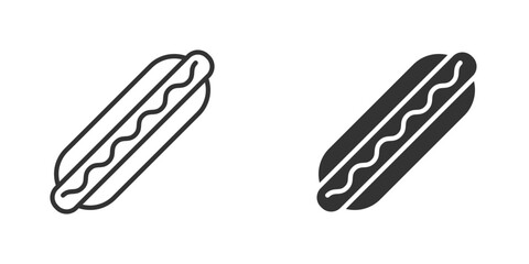 Hot dog icon. Simple design. Vector illustration.
