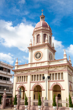 Santa Cruz Church in Bangkok, Thailand, an old Catholic church build in 1770 during the reign