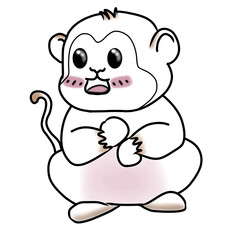 Obraz na płótnie Canvas Monkey cute cartoon