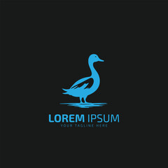 Duck Mallard Waterfowl Logo Design Vector