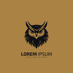 angry owl logo design premium vector