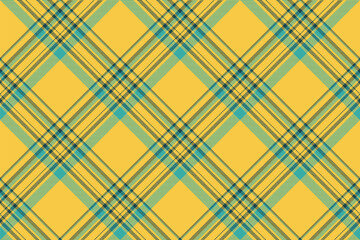 Tartan plaid background, diagonal check seamless pattern. Vector fabric texture for textile print, wrapping paper, gift card, wallpaper.