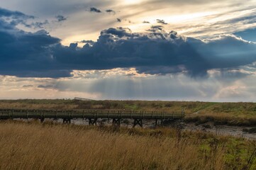 Brücke im Langwarder Groden bei Fedderwadersiel, Butjadingen