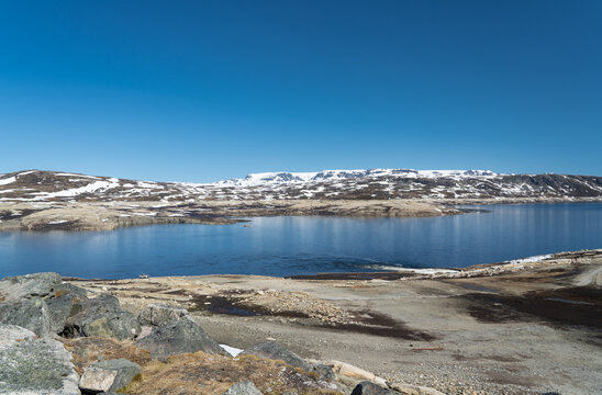 View at the Sysen dam with breathtaking views