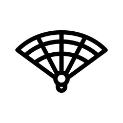 Ballet Fan Icon Vector Symbol Design Illustration