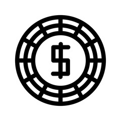 Dollar Board Game Icon Vector Symbol Design Illustration