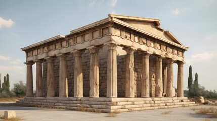 Naklejka premium Greek temples