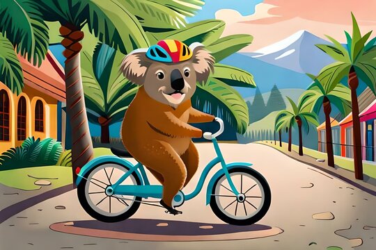 bear on a bicycle