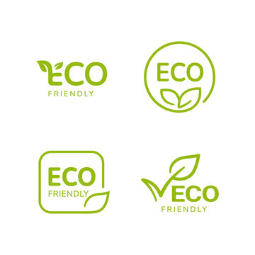 Eco friendly logo set