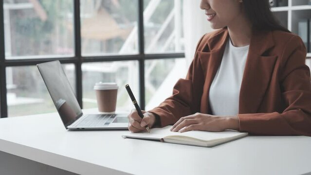 Confident Female CEO Analyze Financial Projects. Intraday stock trader businesswoman working at desk, Dividend, Stock Broker, Windfall, Initial public offering (IPO), Mutual Fund, Capital, par price