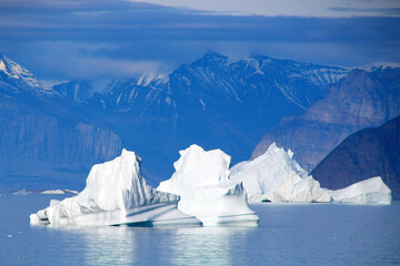 Greenland, icebergs in Uummannaq Fjord