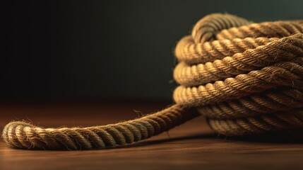 simple minimalist ropes product photography, classical colour tone copy space generative ai