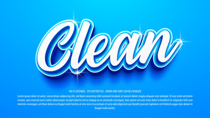 Editable text effect clean style