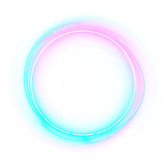 Gradient neon light circle cute colorful