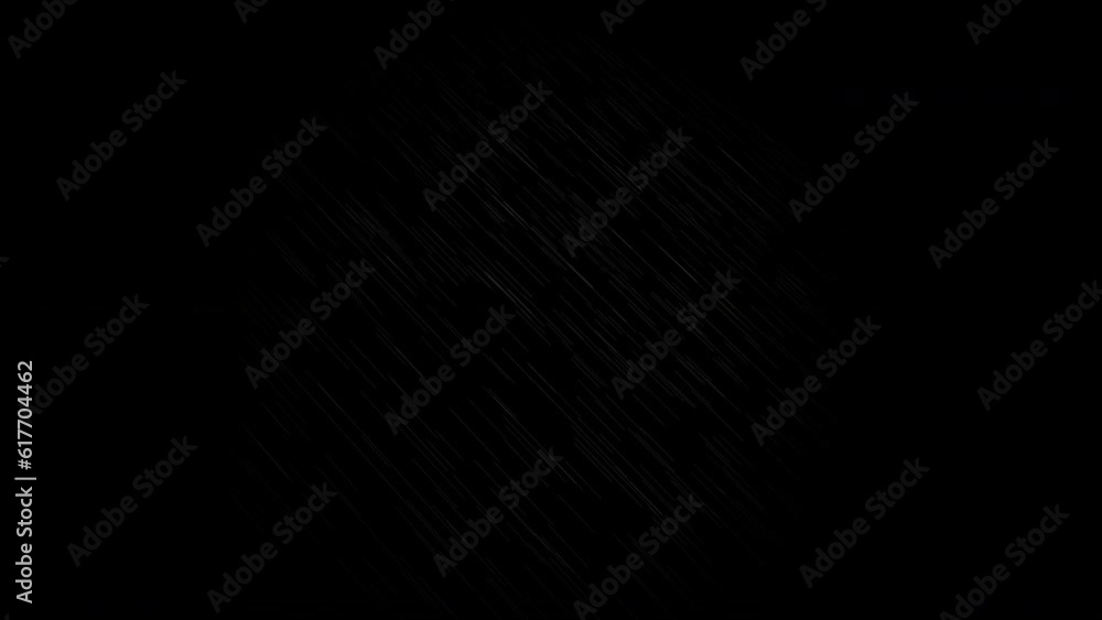 Poster 3d rendered animation of rainfall isolated on the empty black background
