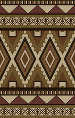 Carpet design, tribal geometric pattern, Arabic gulf pattern texture - or Sadu - obrazy, fototapety, plakaty