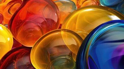 Liquid colors swoosh in a transparent orb and bubbling glass spinning in rolled colors abstract art background. Generative AI 1