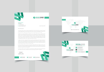 abstract business card letterhead templates set for your business 