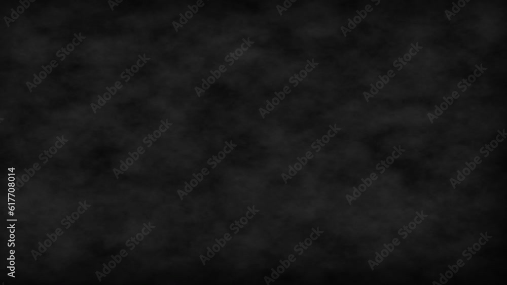 Poster 3d rendered animation of fog or low clouds isolated on the empty black background