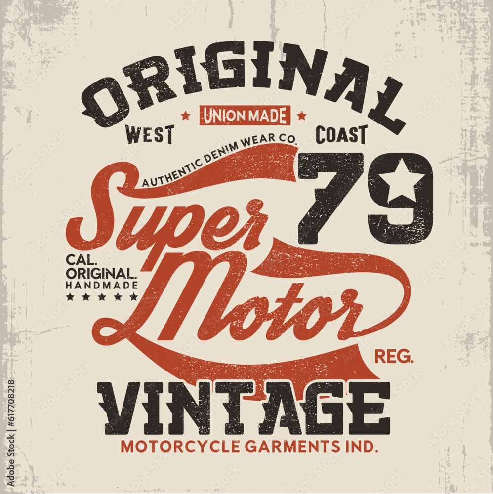 Poster custom motorcycle concept style print design as vector