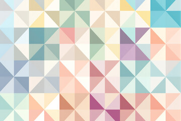 Obraz premium seamless geometric pastel colour pattern with triangles, generative AI backdrop