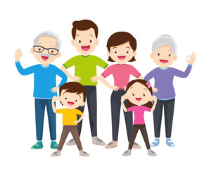 Happy Family Sport Activity. Mother, Father and Kid Doing Morning Exercising at Home