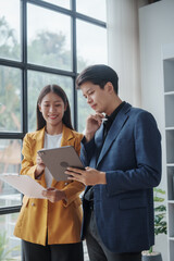 Asian people business bookkeeping, Profile of the firm's accountant for company registration, Deferred Incomes, Drawing Account, stock market, Depletion, Doubtful Debt, Equivalent Units © M+Isolation+Photo
