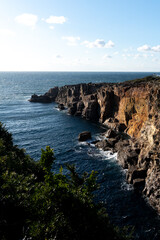 Sea cliff scenery, Shirahama, Japan