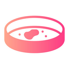 petri dish gradient icon