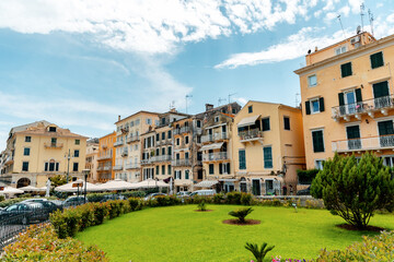 Panoramic view of Kerkyra, capital of Corfu island, Greece