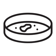 petri dish line icon