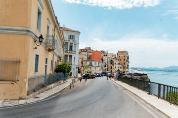 Panoramic view of Kerkyra, capital of Corfu island, Greece