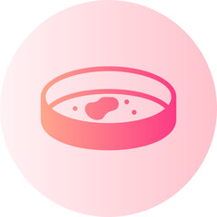 petri dish gradient icon