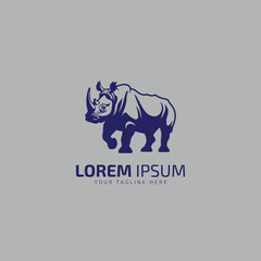 rhino icon logo template rhino vector © Saim Art