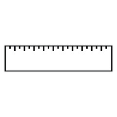 Simple and solid ruler icon with outline