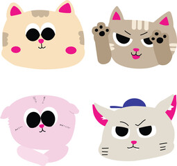 cat icons set