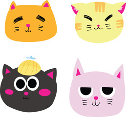 cat icons set