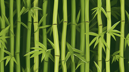 Fototapeta na wymiar bamboo border seamless pattern - generative ai