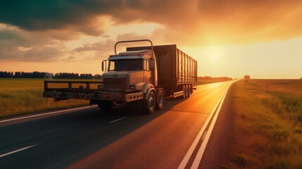 Obraz na płótnie Canvas Heavy industrial truck
