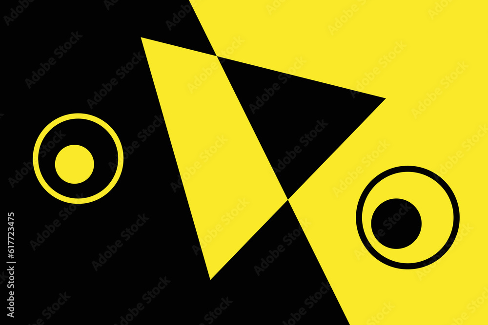 Poster minimal geometric design template. minimalistic shapes.
