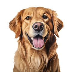 Fototapeta premium Happy dog in transparent background. AI generative